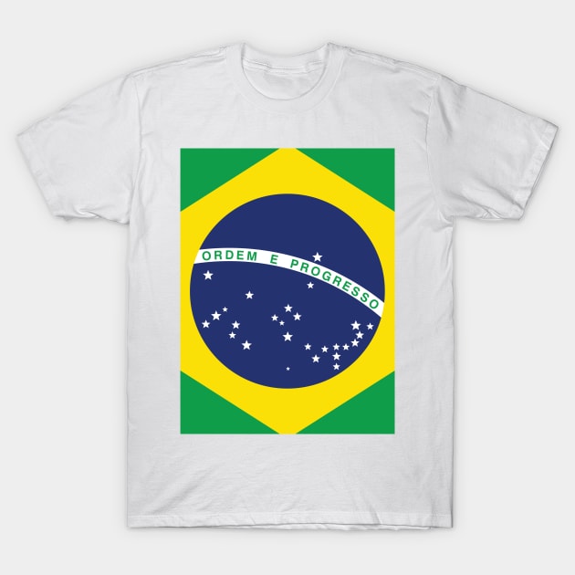 Brazilian flag T-Shirt by Oliveirallan